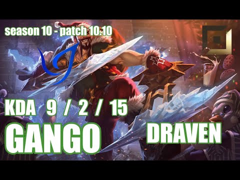 【韓国サーバー/GM/7Pros】CGA GANGO ドレイブン(Draven) VS T1 Supernovaカリスタ(Kalista) BOT- Patch10.10 KR Ranked【LoL】
