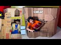 CHEAP VS EXPENSIVE CARDBOARD HOUSE