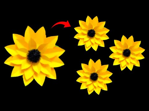 Beautiful Paper Sunflower Making Tutorial - DIY Paper Flower for Room Decor