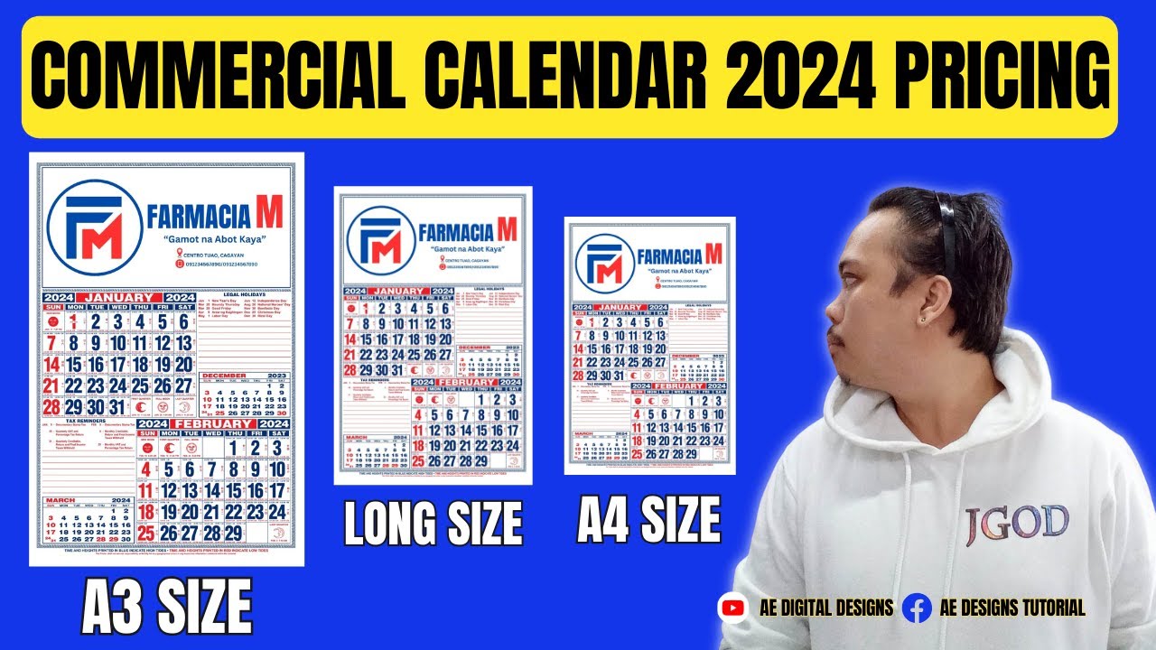 COMMERCIAL CALENDAR 2024 PRICING |