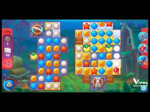 Fishdom. 9418 hard level no boosters and diamonds. 13 moves