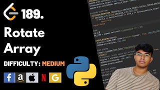 YouTube video 'Rotate Array | Leet code 189 | Theory explained + Python code'