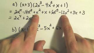 Multiplying Polynomials - Slightly Harder Examples  #1