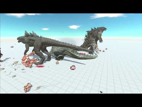 Godzilla vs Dinosaurs, Creature Fire Man - Armer Mutant Primates VS Aliens Predators, Dinosaur #arbs