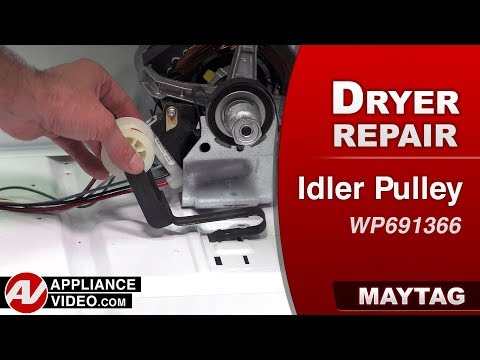 Maytag Dryer - Loud Noise When Drum Tumbles - Idler Pulley Repair and Diagnostic