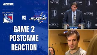 New York Rangers v Washington Capitals Game 2 Postgame Coach And Player Reaction | New York Rangers