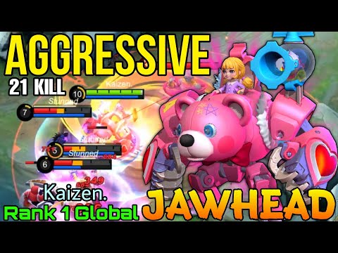 21 Kills Jawhead Aggressive Gameplay! - Top 1 Global Jawhead by Kaizen. - Mobile Legends