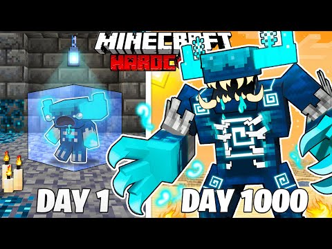 Surviving 1000 Days as ANCIENT WARDEN in Minecraft! Insane Hardcore Story