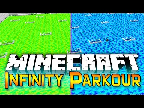 Minecraft: INFINITY PARKOUR - Blue vs Green