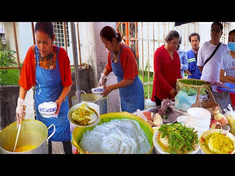 Nom Banjok Near Takhmao City Hall - $0.875 For A Bowl - Satisfying Cambodian Traditional Food