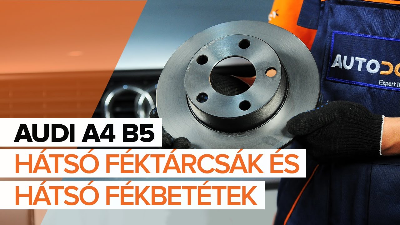 Hátsó fékbetétek-csere Audi A4 B5 Avant gépkocsin – Útmutató