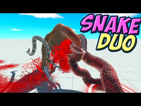 Titanoboa & Green Anaconda vs Every Unit 2v1 - Animal Revolt Battle Simulator Gameplay