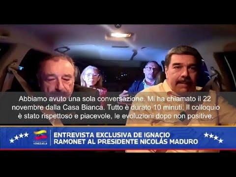 Maduro prima dell'attacco: Il Venezuela un Governo amico per gli Stati Uniti