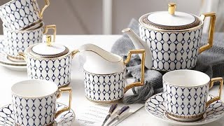 New Chapter Modern Cup Saucer Set/ Porcelain Tea Cup Set/Coffee Cup Saucer Set/British Ceramic Tea