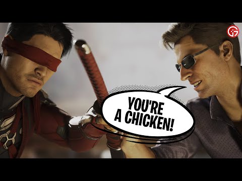 Mortal Kombat 1 Johnny Cage MOCKS Kenshi 😲 MK1 2023 Clip