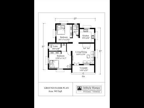 #shorts #27x31 house plan #2 bedroom house design #low budget building plan #small house design