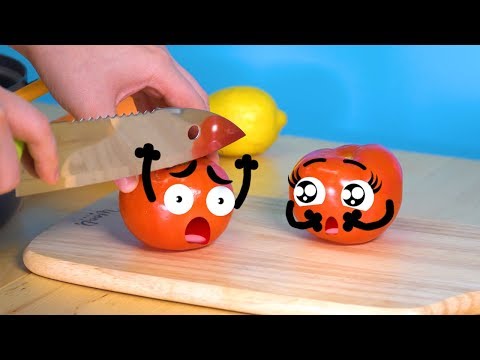 Secret Life Of Stuff Fruits And Vegetables Doodles Animation | 3D Cute Food Talking Things