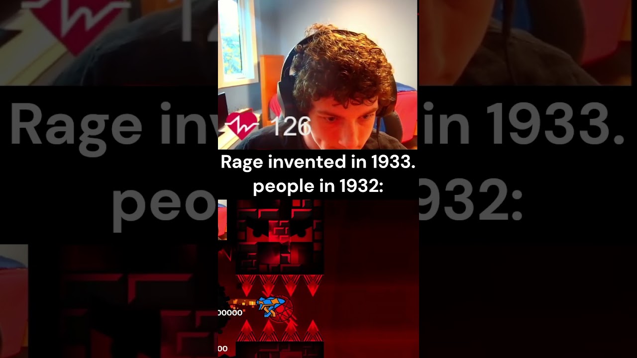 Why did bro react like that 💀 #geometrydash