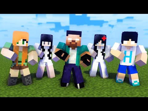 MONSTER SCHOOL : HEROBRINE FAMILY DANCE JOANA MEME - MINECRAFT ANIMATION