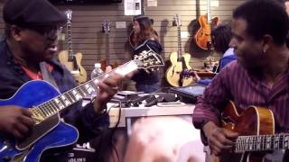 Norman Brown jammin&#39; @ Eastman guitar booth NAMM 2013 (Smooth Jazz Family)