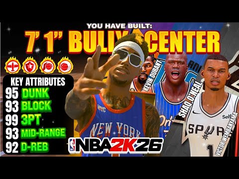 THE BEST STRETCH BIG CENTER BUILD! BEST BIGMAN CENTER BUILD IN NBA 2K26! BEST BUILD NBA 2K26