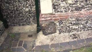 Puddingstone in Sarrat Church Puddingstone in Sarrat Church