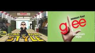 Psy/Glee Cast - Gangnam Style (split headphones)
