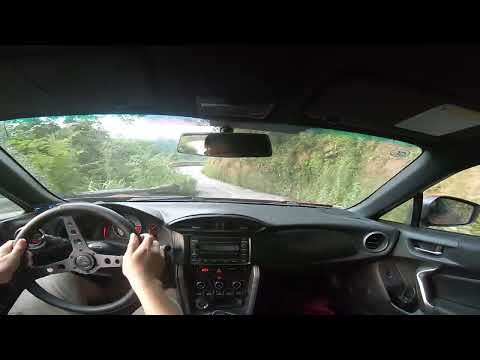 POV Toyota GT86 drift on narrow mountain roads