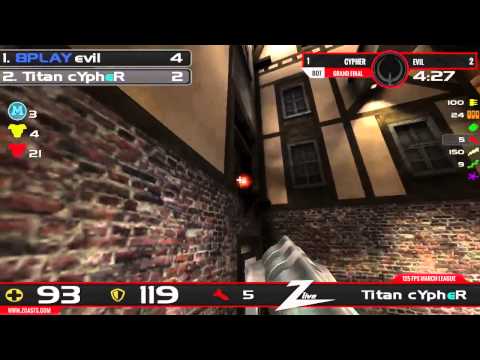 Quake Live 125 FPS March League 2014 Grand Final - cypher vs. evil