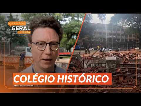 CORETO é DERRUBADO em frente ao Colégio JÚLIO DE CASTILHOS, em Porto Alegre | Chamada Geral 1
