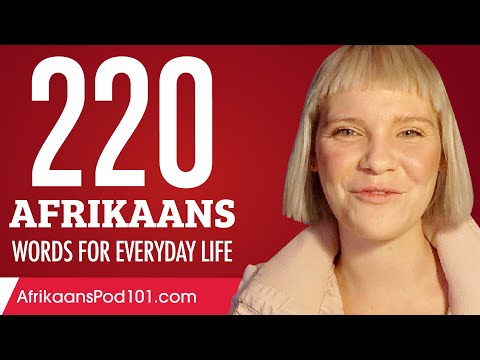 220 Afrikaans Words for Everyday Life - Basic Vocabulary #11