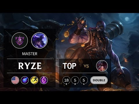 Ryze Top vs Akali - NA Master Patch 9.6