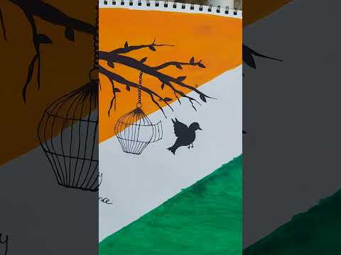 HAPPY INDEPENDENCE DAY🇮🇳🚩#simplesketch #independencedaysketch #swatantradin #drawing #art
