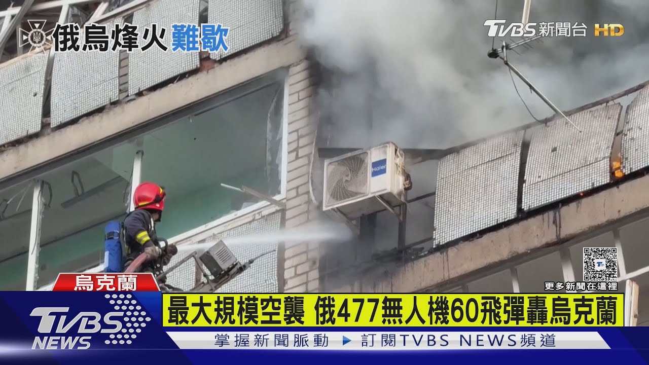 最大規模空襲 俄477無人機60飛彈轟烏克蘭