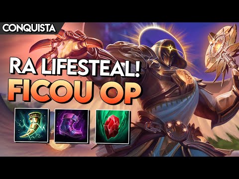 RA LIFESTEAL! THE CURE IS OP! RA MID - Ranked Conquista Road to Master - Smite Br