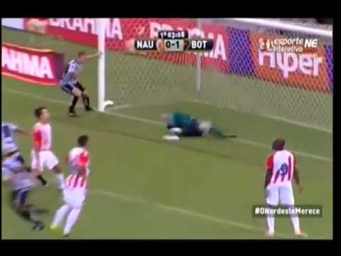 Gol Lenílson Náutico 0 x 1 Botafogo PB Copa do Nordeste 30/01/2014