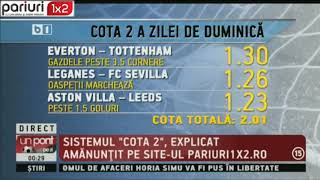 Duminica pariem pe COTA 2 UPZ » Vezi pariurile selectate!