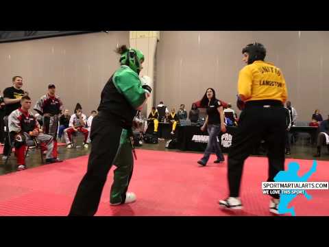 Carolyn Langston﻿ vs Meghan Hamilton - Women's Middleweight Final - Amerikick Internationals 2015