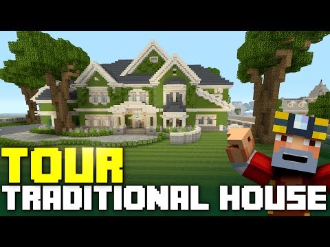 Dan Lags - Minecraft: Green Traditional House Tour on Xbox One! (City Texture Pack)