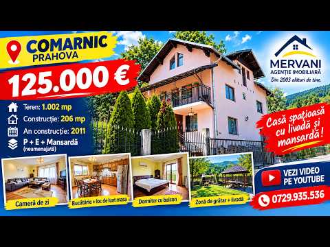 Casa de vanzare cu 4 camere in Comarnic — Video