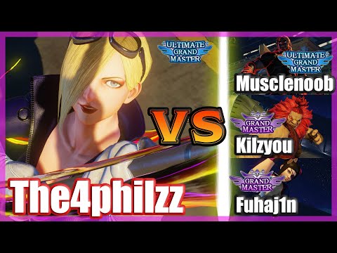 SFV CE 👊🏻 The4philzz (Falke) vs Musclenoob (Ken) & Kilzyou (Akuma) & Fuhaj1n (Juri) FT2