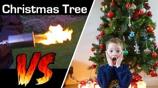 Christmas Tree Vs Giant Gas Torch