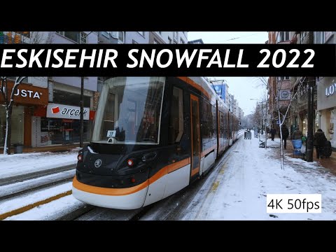 [4K] Heavy Snowfall Eskisehir | 18-1-2022