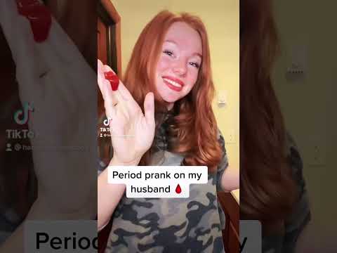 PERIOD PRANK ON MY HUSBAND 😂 #Shorts
