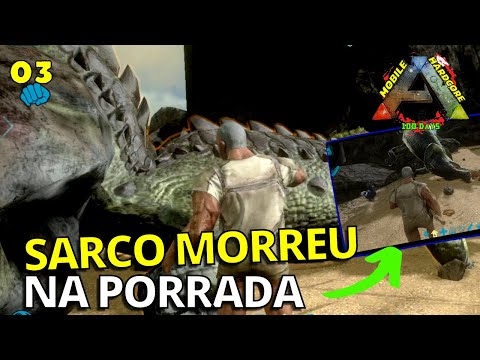 COMO DERROTAR UM SARCO | ARK Mobile Hardcore - EP 03 | ARK Survival Evolved Mobile