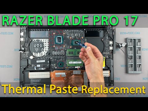 Razer Blade Pro 17 Disassembly, fan cleaning and thermal paste replacement