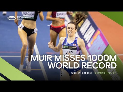 Muir 🇬🇧 dominates the women's 1000m in front of a home crowd | World Indoor Tour 2023
