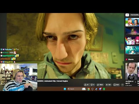 xQc Reacts to his New ARC Raiders Animation