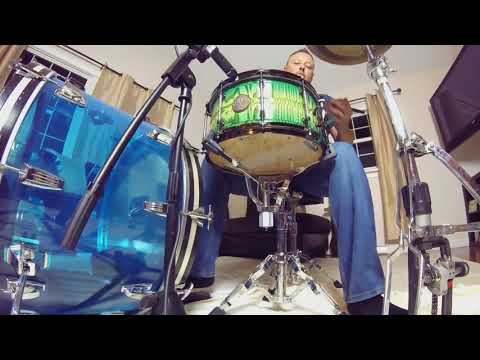 HHG Drums 14x7 Ash Stave Snare, Electric Green Burst image 6