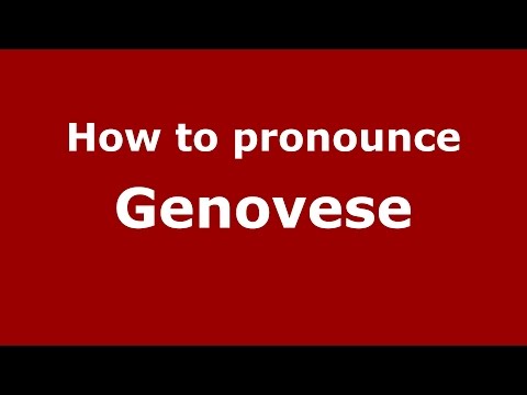 How to pronounce Genovese